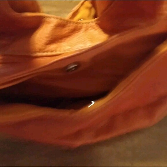 St Johns Bay Burnt Orange Faux Leather Purse Multi-Pockets Zip Shoulder Bag - Picture 5 of 6